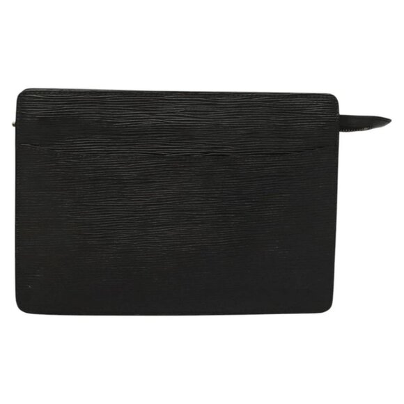 LOUIS VUITTON Epi Pochette Homme Clutch Bag Black Noir - Picture 12 of 16
